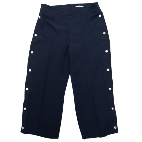 Hugo Boss Blue Telareama Tuxedo Button Accent Trousers Pants Size 14 - Picture 8 of 13